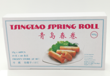 Tavaszi tekercs, kínai / Tsingtao, zöldségtöltettel, 900 g/60 db/csom., fagyasztott