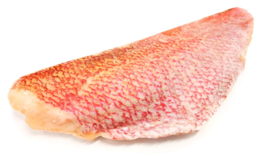 Rózsaszínsügér-filé (red snapper), 120-170 g/db, adalékmentes, védő jégréteggel, n° 800 g/cs, fagyasztott