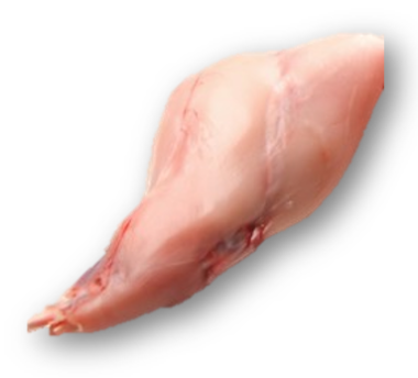 Házinyúl lapocka, csontos,kb. 1 kg/csomag , fagyasztott