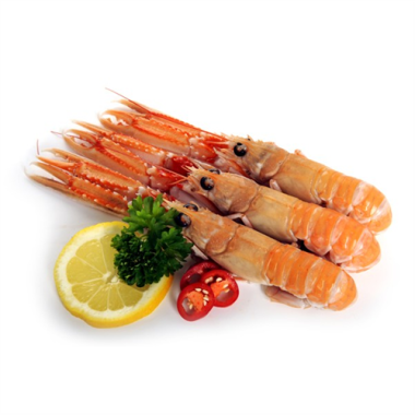 Norvég homár (szkampi/langusztino), 8/12, egész, védő jégréteggel, n. 750g, fagyasztott