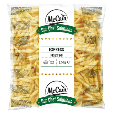 McCain SURECRISP™ fries 9/9 skin on  - hasábburgonya, 2 perces, fagyasztott (4x2,5kg) SKU# 1000007564